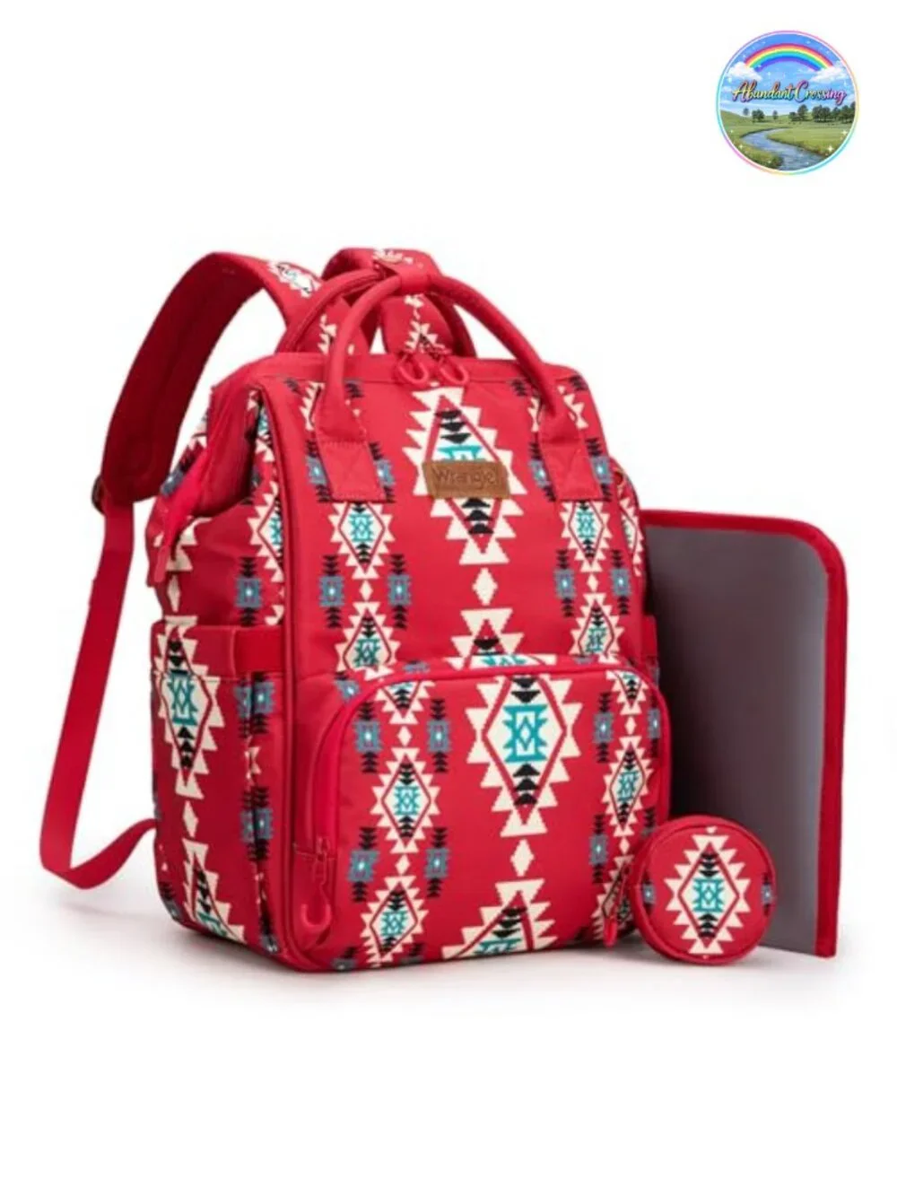 Wrangler Aztec Diaper Bag Backpack Travel Canvas Multi-Function Baby Bags